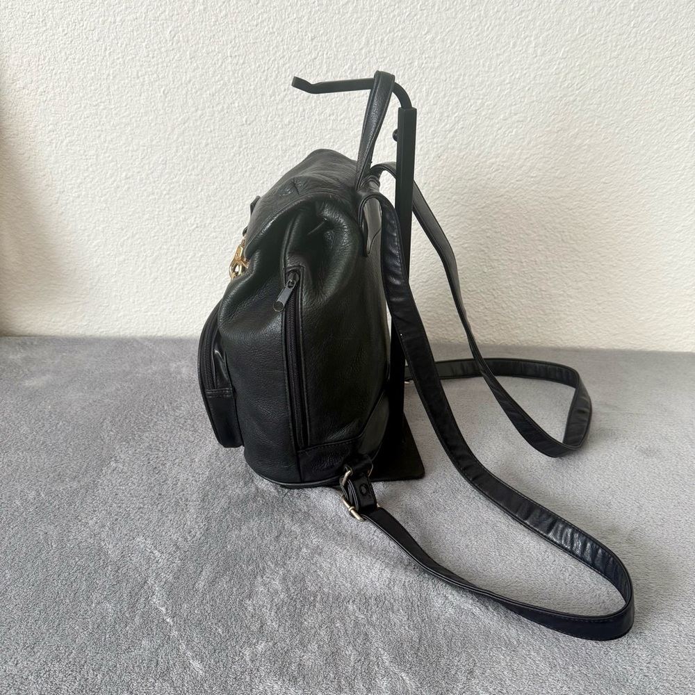 Black Drawstring Backpack Bag - Picture 5 of 14